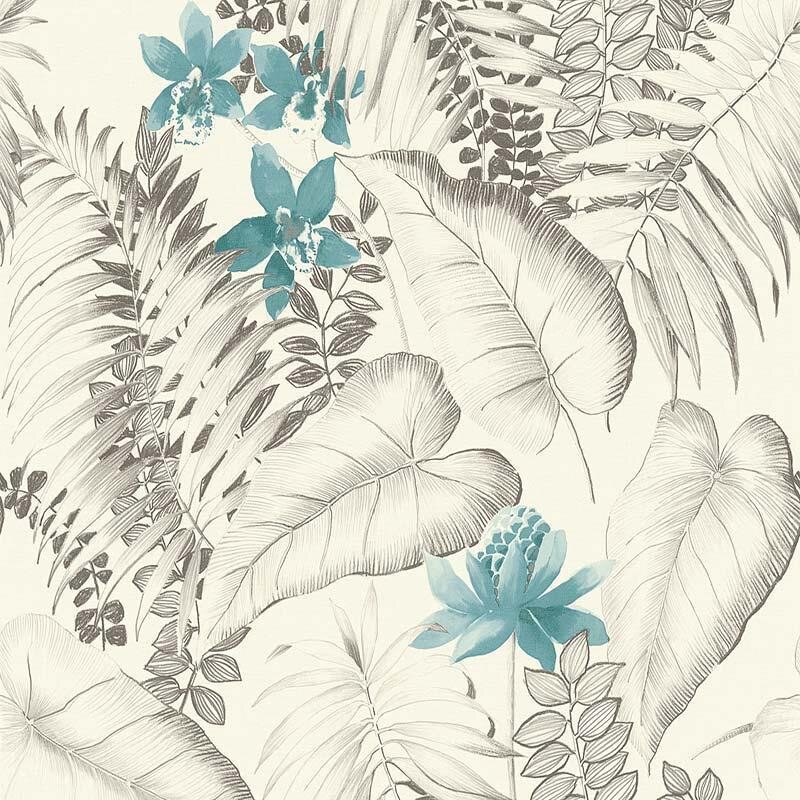 Tapete Grau, Silber, Schwarz, Anthrazit, Türkis, Weiß AS-Creation Vliestapete (372792)