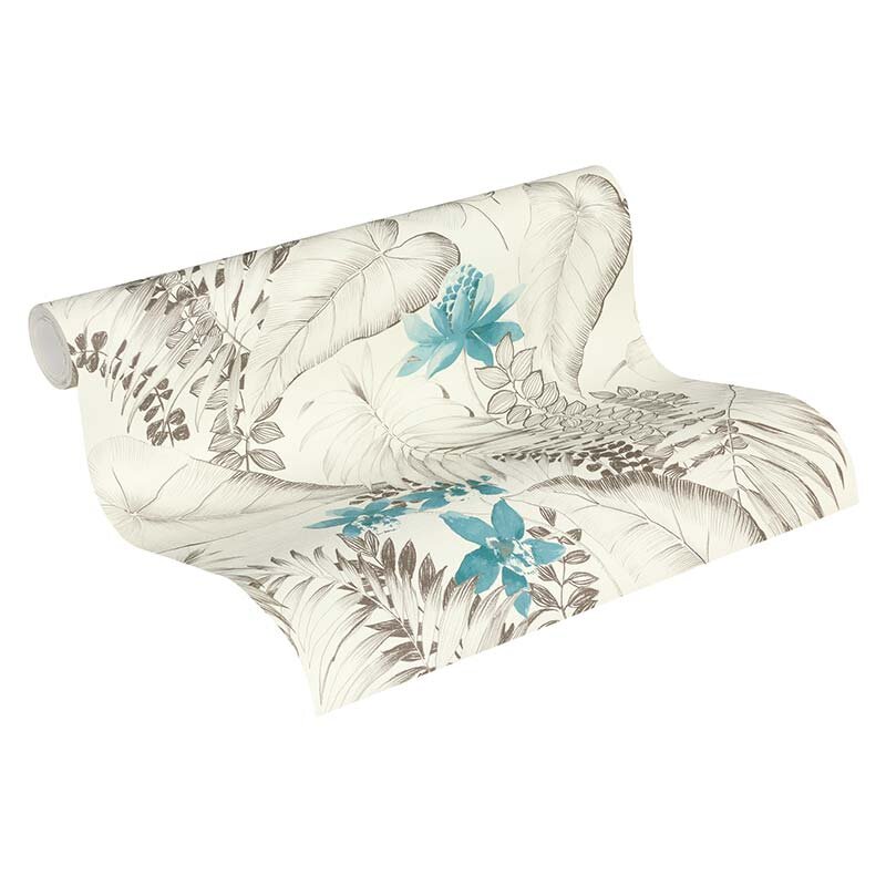 Tapete Grau, Silber, Schwarz, Anthrazit, Türkis, Weiß AS-Creation Vliestapete (372792)