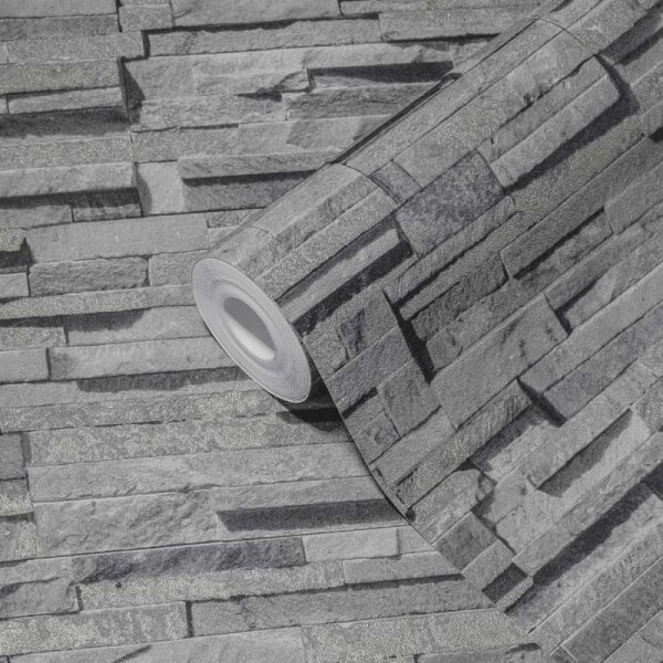 Tapete Grau, Silber livingwalls Vliestapete (388163)