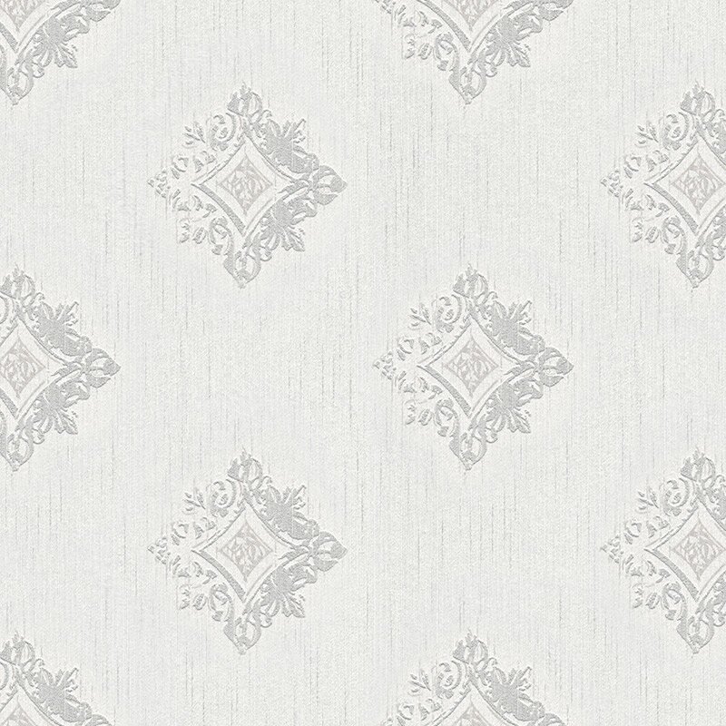 Tapete Weiß, Grau, Silber Architects Paper Textiltapete (962001)