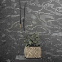 Tapete Schwarz, Anthrazit Marburg Vliestapete (34537)