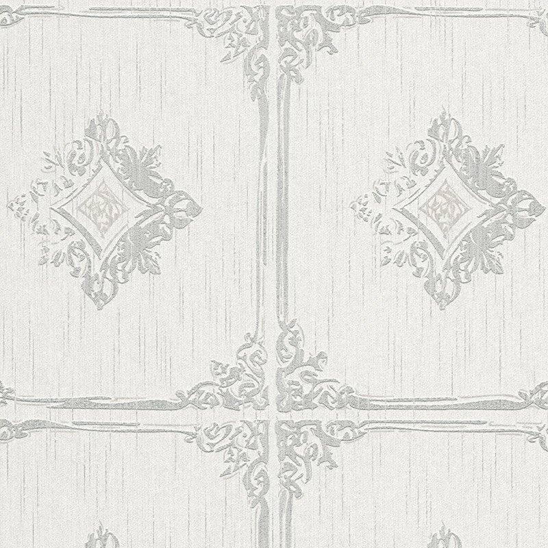 Tapete Weiß, Grau, Silber Architects Paper Textiltapete (961991)