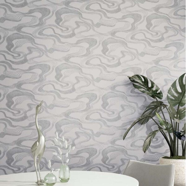 Tapete Grau, Silber Marburg Vliestapete (34536)