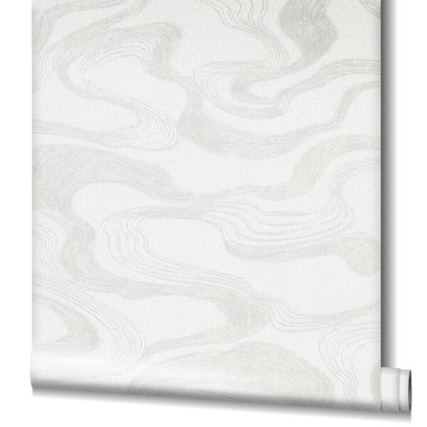 Tapete Grau, Silber, Weiß Marburg Vliestapete (34534)