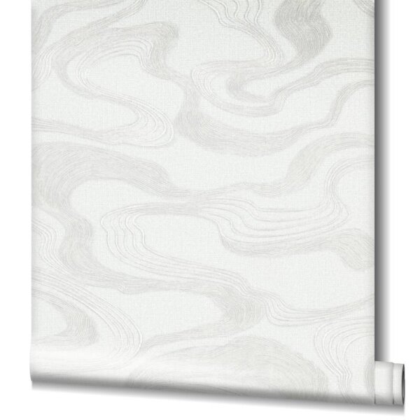 Tapete Grau, Silber, Weiß Marburg Vliestapete (34534)