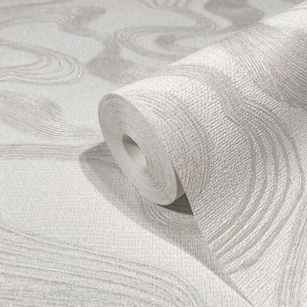 Tapete Grau, Silber, Weiß Marburg Vliestapete (34534)