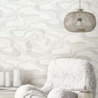 Tapete Grau, Silber, Wei&szlig; Marburg Vliestapete (34534)