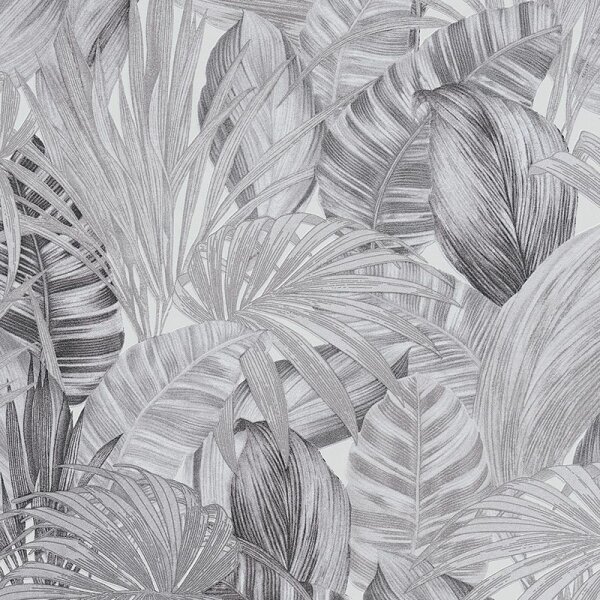 Tapete Grau, Silber, Schwarz-Weiß innova Vliestapete (368203)