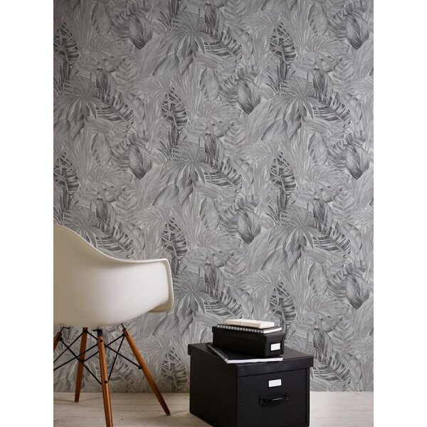 Tapete Grau, Silber, Schwarz-Weiß innova Vliestapete (368203)