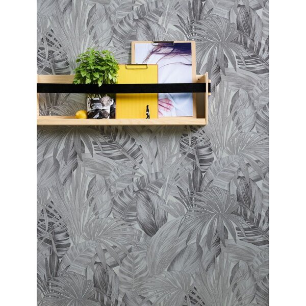 Tapete Grau, Silber, Schwarz-Weiß innova Vliestapete (368203)