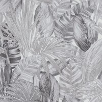 Tapete Grau, Silber, Schwarz-Wei&szlig; innova...