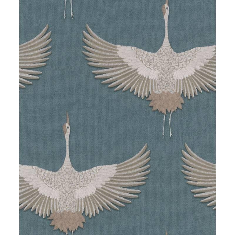 Tapete Beige, Creme, Blau, Braun Marburg Vliestapete (34531)