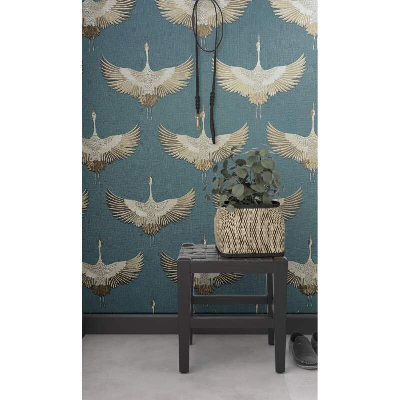 Tapete Beige, Creme, Blau, Braun Marburg Vliestapete (34531)