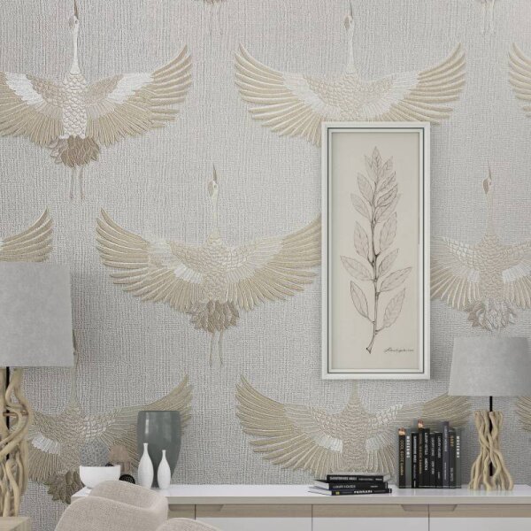 Tapete Beige, Creme, Weiß Marburg Vliestapete (34529)