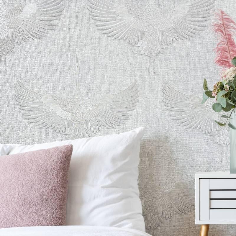 Tapete Grau, Silber, Weiß Marburg Vliestapete (34528)