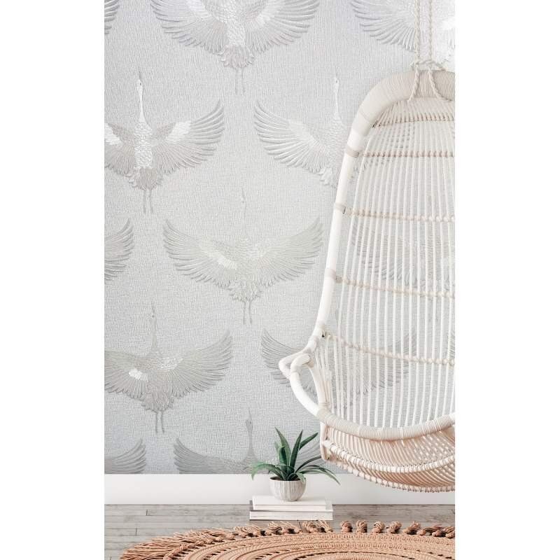 Tapete Grau, Silber, Weiß Marburg Vliestapete (34528)