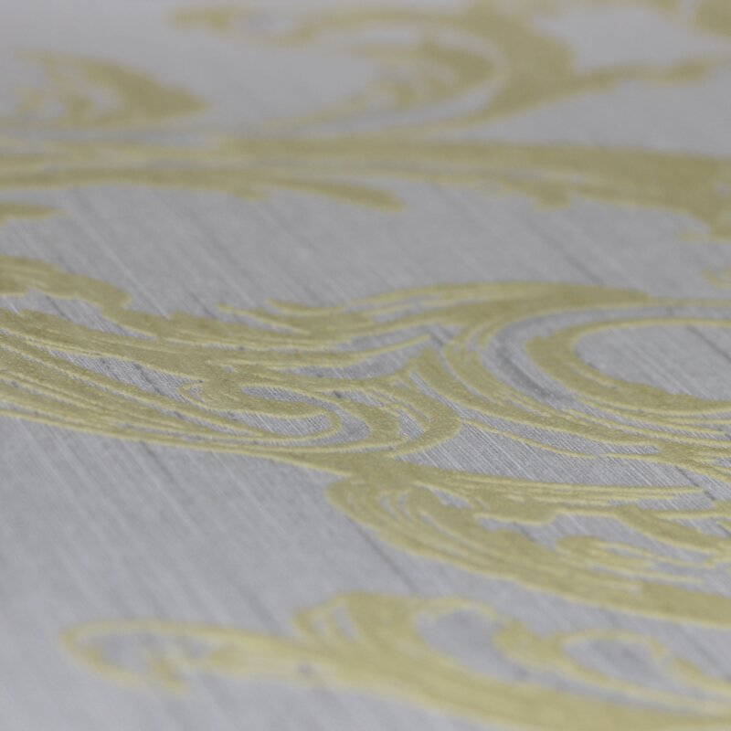 Tapete Weiß, Gelb, Vanille Architects Paper Textiltapete (961965)