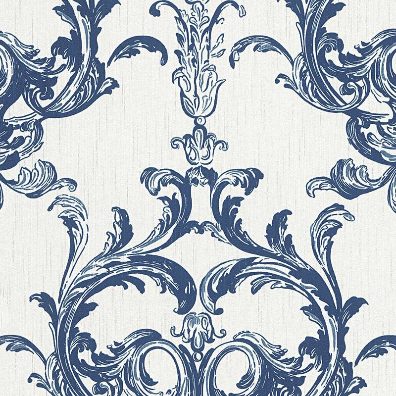 Tapete Weiß, Blau Architects Paper Textiltapete (961964)