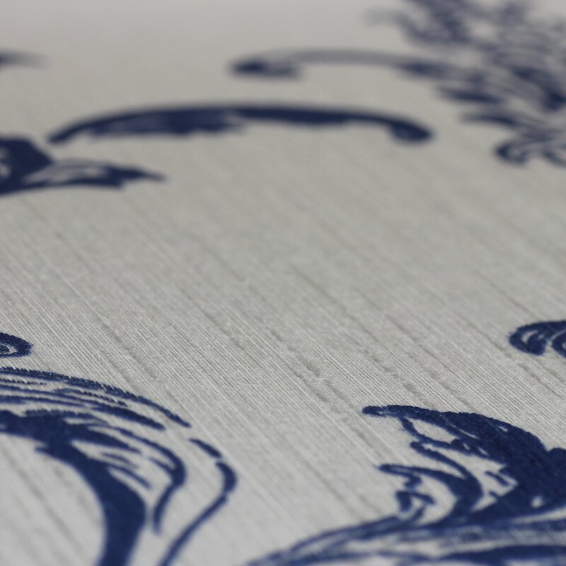 Tapete Weiß, Blau Architects Paper Textiltapete (961964)