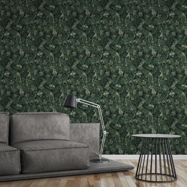 Tapete Grün, Schwarz, Anthrazit AS-Creation Vliestapete (372101)