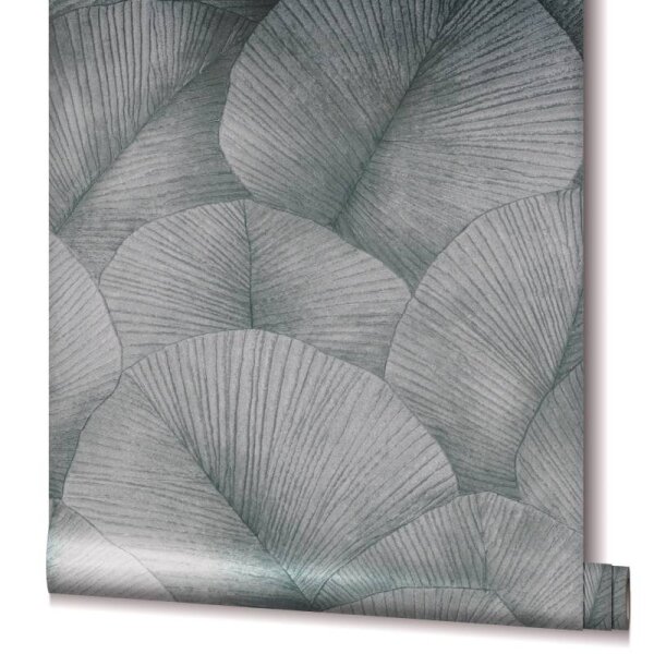 Tapete Grau, Silber, Schwarz, Anthrazit Marburg Vliestapete (34514)