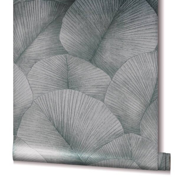 Tapete Grau, Silber, Schwarz, Anthrazit Marburg Vliestapete (34514)