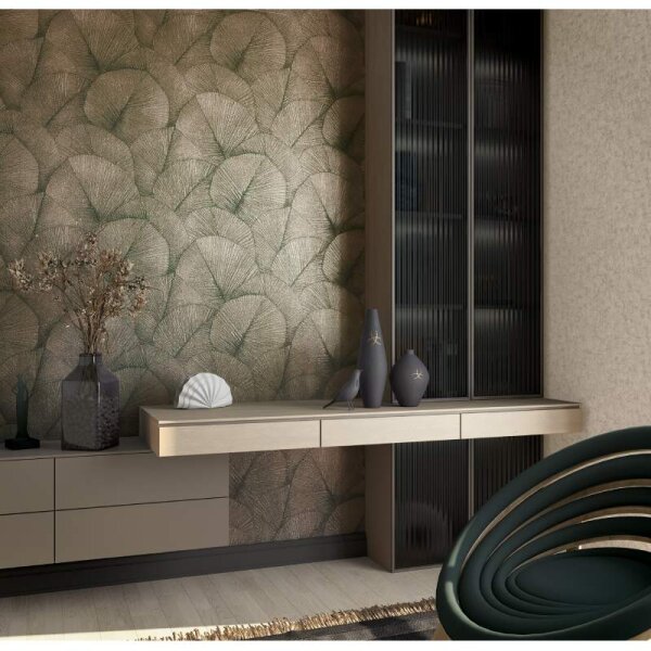 Tapete Grau, Silber, Gold, Kupfer Marburg Vliestapete (34513)