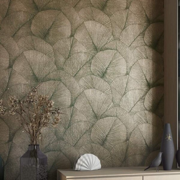 Tapete Grau, Silber, Gold, Kupfer Marburg Vliestapete (34513)