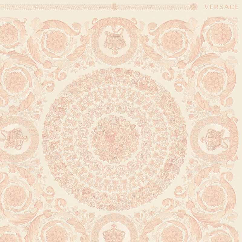 Tapete Beige, Creme, Pastellfarben, Rosa, Rose VERSACE Vliestapete (370556)