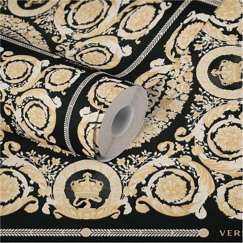 Tapete Gold, Kupfer, Schwarz, Anthrazit VERSACE Vliestapete (370553)