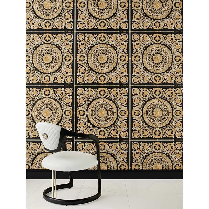 Tapete Gold, Kupfer, Schwarz, Anthrazit VERSACE Vliestapete (370553)