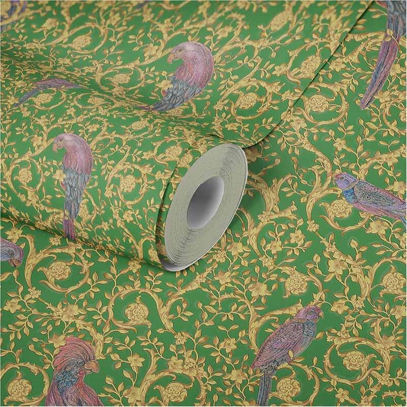 Tapete Gold, Kupfer, Grün VERSACE Vliestapete (370533)