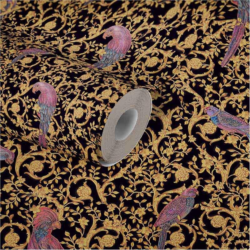 Tapete Gold, Kupfer, Schwarz, Anthrazit VERSACE Vliestapete (370531)