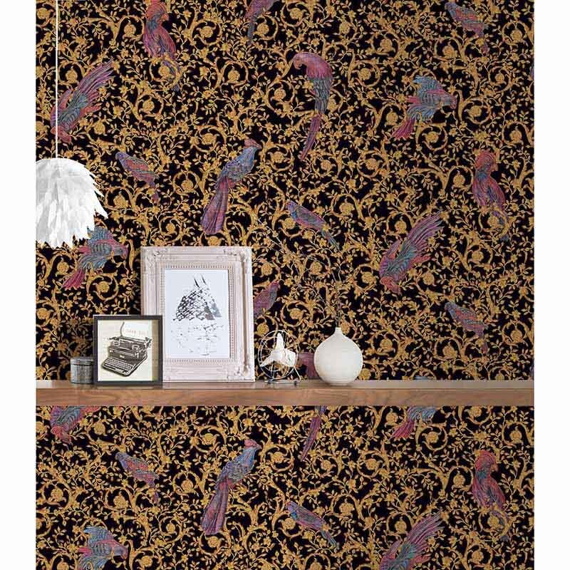 Tapete Gold, Kupfer, Schwarz, Anthrazit VERSACE Vliestapete (370531)