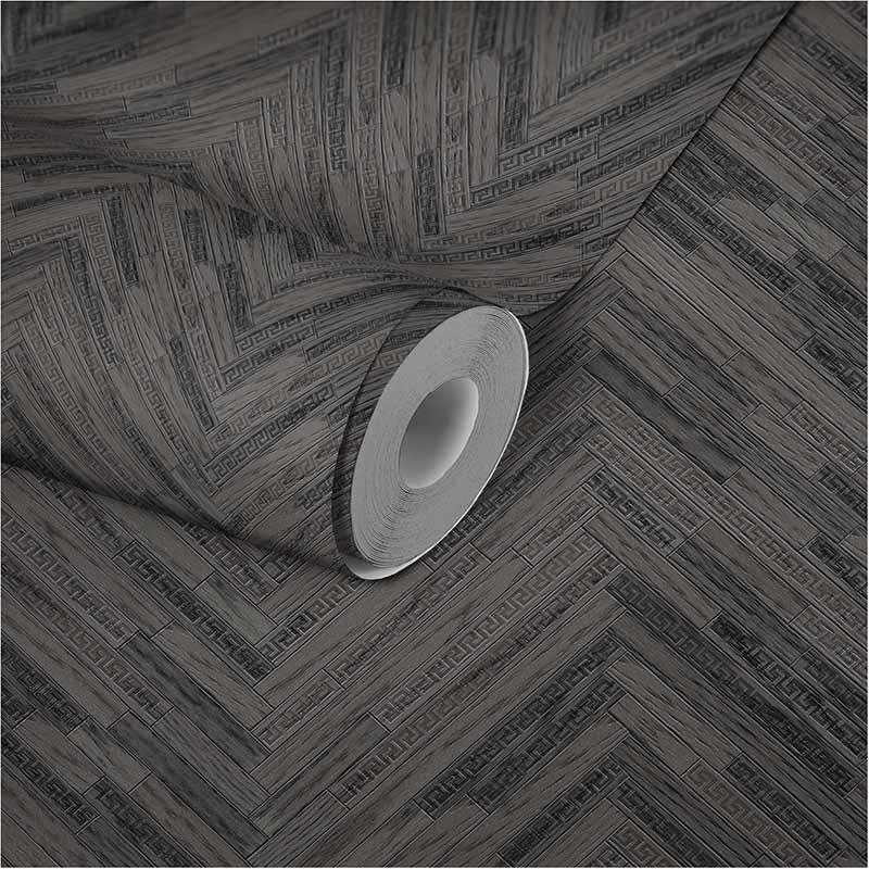 Tapete Schwarz, Anthrazit VERSACE Vliestapete (370514)