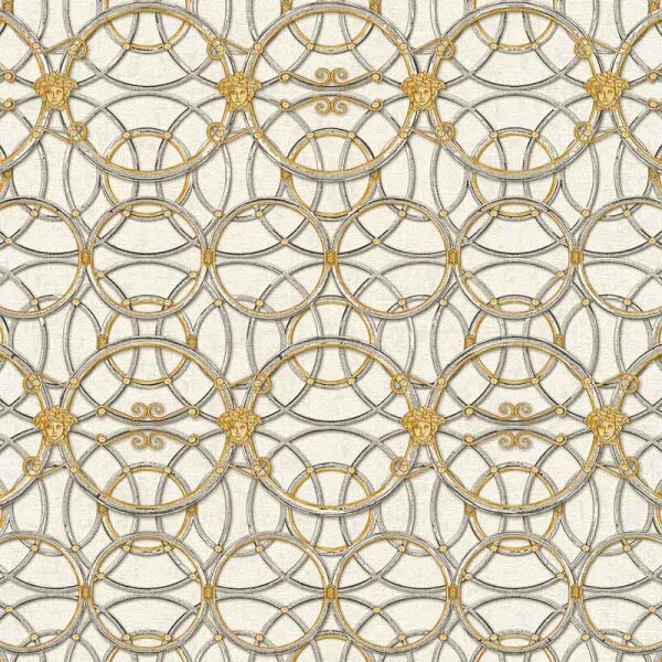 Tapete Gold, Kupfer, Grau, Silber VERSACE Vliestapete (370492)