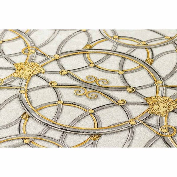 Tapete Gold, Kupfer, Grau, Silber VERSACE Vliestapete (370492)