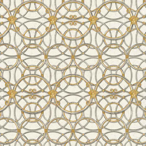 Tapete Gold, Kupfer, Grau, Silber VERSACE Vliestapete (370492)