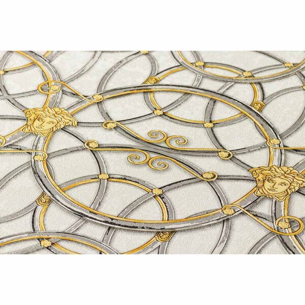 Tapete Gold, Kupfer, Grau, Silber VERSACE Vliestapete (370492)