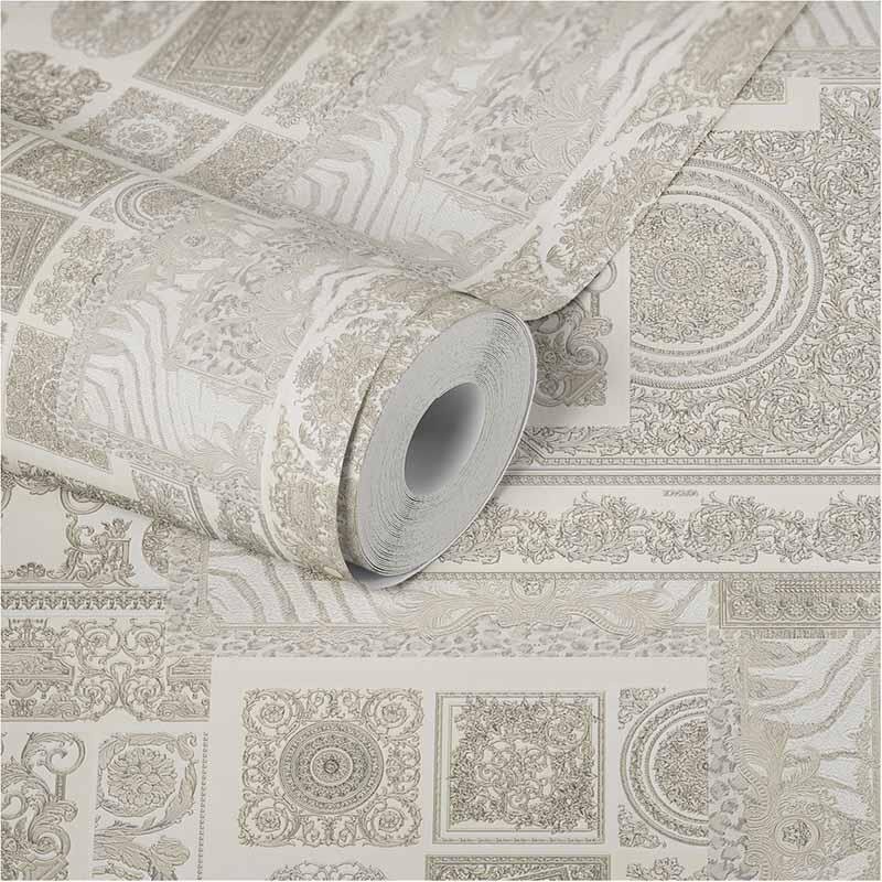 Tapete Beige, Creme, Grau, Silber VERSACE Vliestapete (370485)