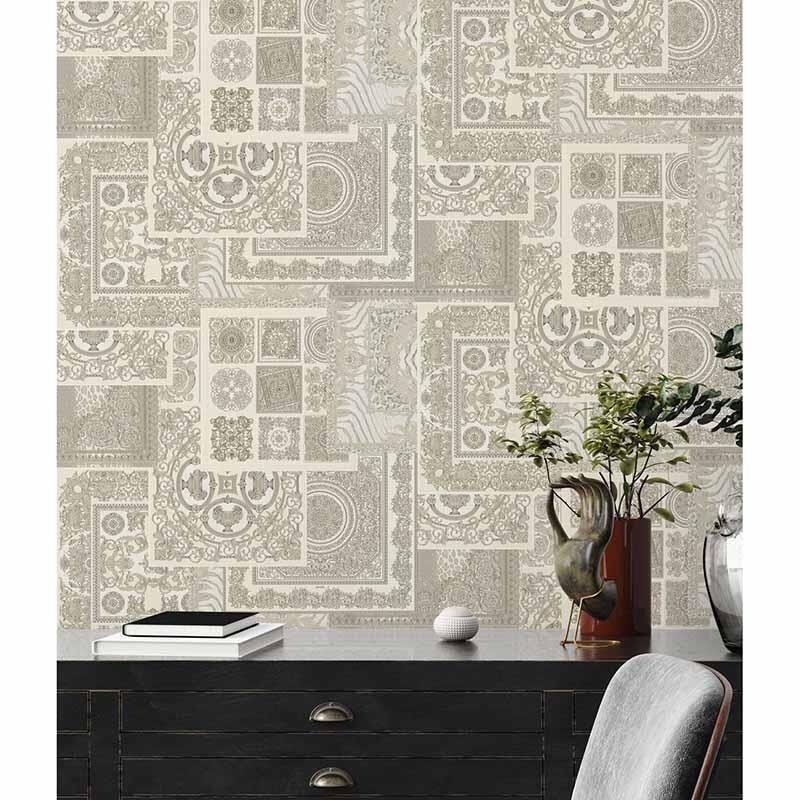 Tapete Beige, Creme, Grau, Silber VERSACE Vliestapete (370485)