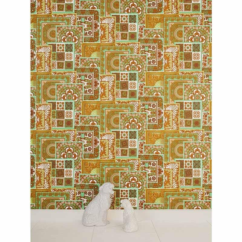 Tapete Gold, Kupfer, Grün, Weiß VERSACE Vliestapete (370482)