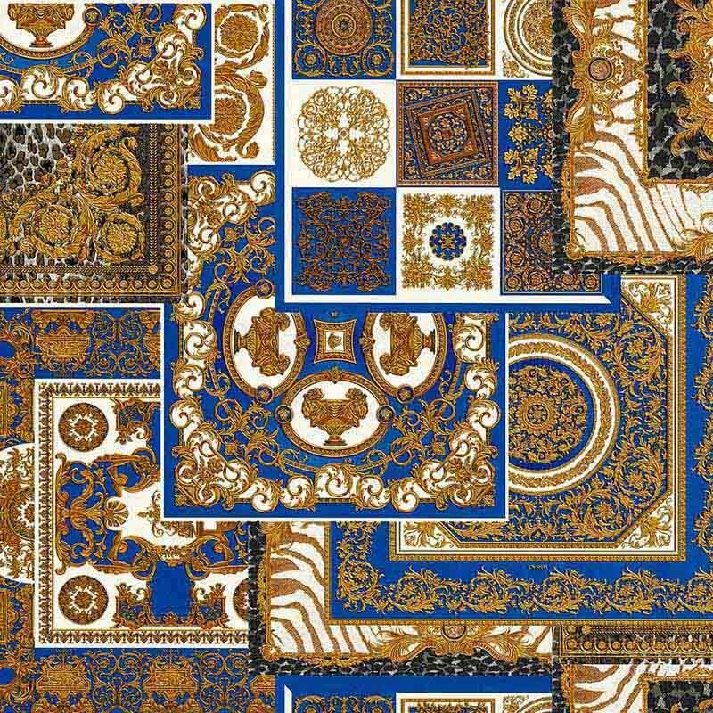 Tapete Blau, Gold, Kupfer VERSACE Vliestapete (370481)