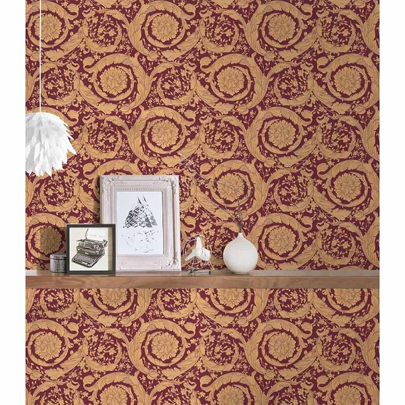 Tapete Gold, Kupfer, Rot VERSACE Vliestapete (366927)