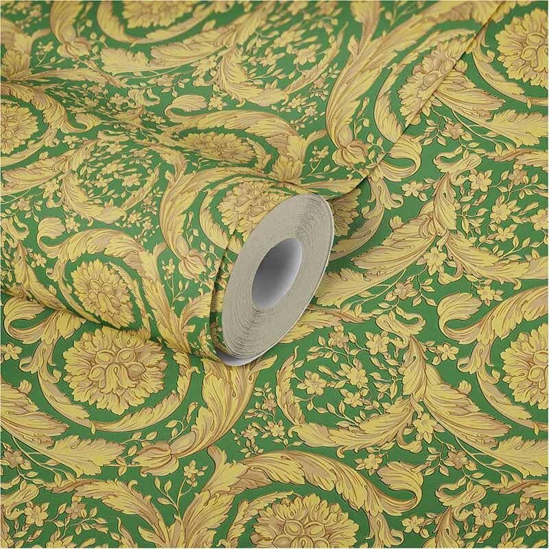 Tapete Gold, Kupfer, Grün VERSACE Vliestapete (366926)