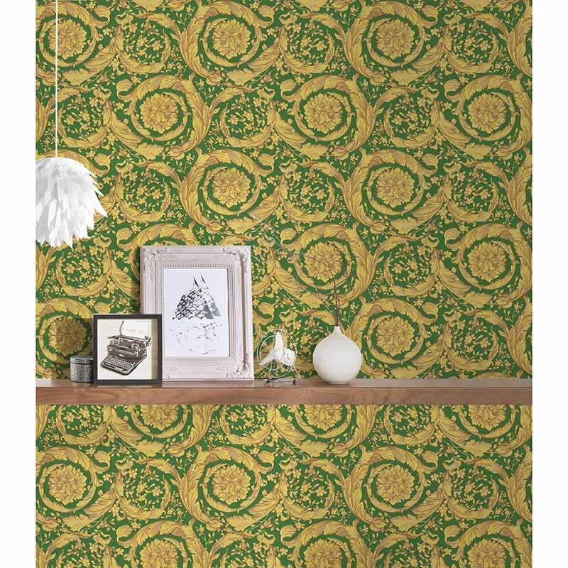 Tapete Gold, Kupfer, Grün VERSACE Vliestapete (366926)