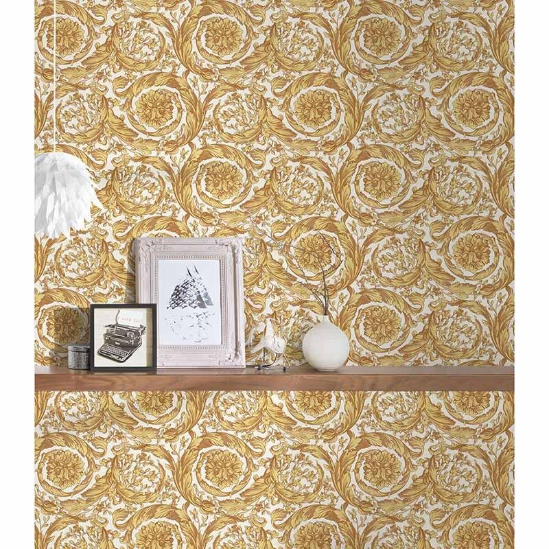 Tapete Gold, Kupfer, Weiß VERSACE Vliestapete (366925)