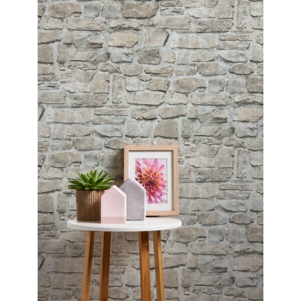 Tapete Beige, Creme, Grau, Silber AS-Creation Vliestapete (363702)