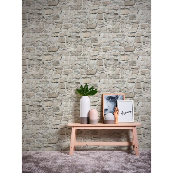 Tapete Beige, Creme, Grau, Silber AS-Creation Vliestapete (363702)