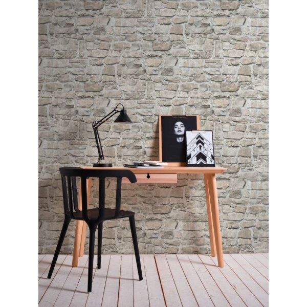 Tapete Beige, Creme, Grau, Silber AS-Creation Vliestapete (363702)